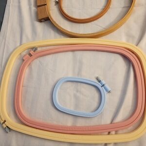 Embroidery Hoop Set - Pastel Pink, Yellow & Blue